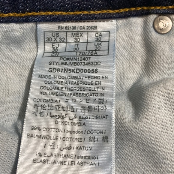 Guess Jeans Los Angeles Lincoln Slim Straight Stretch Denim Blue Jeans W30 x L32 - Picture 12 of 12